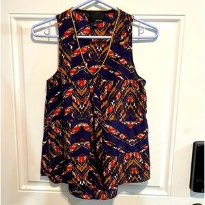 Greylin By Anthropologie pure silk Flowy xs tank blouse